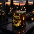 Znicz na Dzień TATY OJCA Lampion Solarny Lustrzany Nadruk UV Elegancki 3D