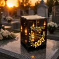 Znicz na Dzień TATY OJCA Lampion Solarny Lustrzany Nadruk UV Elegancki 3D