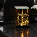Znicz na Dzień TATY OJCA Lampion Solarny Lustrzany Nadruk UV Elegancki 3D