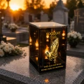 Znicz na Dzień TATY OJCA Lampion Solarny Lustrzany Nadruk UV Elegancki 3D