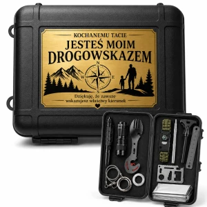 PREZENT dzień taty URODZINY 18 40 60 WOJSKOWY SURVIVAL NIEZBĘDNIK PRZEŻYCIA