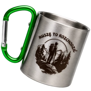KUBEK Metalowy KARABIŃCZYKIEM Prezent dla CHŁOPAKA MECHANIKA KIEROWCY TATY dziadka personalizowany