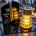 WIECZNY ZNICZ SOLARNY LED NA GRÓB DLA TATY   NA DZIEŃ OJCA  EFEKT PŁOMIENIA