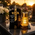WIECZNY ZNICZ SOLARNY LED NA GRÓB DLA TATY   NA DZIEŃ OJCA  EFEKT PŁOMIENIA
