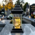 ZNICZ SZKLANY KAPLICZKA NOWOCZESNY ZNICZE Z DEDYKACJĄ KOCHANEMU TACIE TATY
