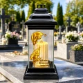 ZNICZ SZKLANY KAPLICZKA LED NA GRÓB DLA MAMY BABCI DZIADKA SIOSTRY BRATA