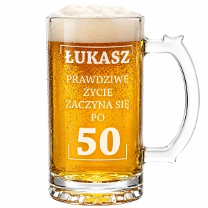 KUFEL DO PIWA Z GRAWEREM PREZENT DLA FACETA NIEGO TATY NA 18-99 URODZINY