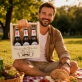 PREZENT DLA TATY NA DZIEŃ OJCA NOSIDŁO NA PIWO SKRZYNKA DREWNIANA TATA