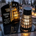 WIECZNY ZNICZ SOLARNY LED NA GRÓB DLA TATY   NA DZIEŃ OJCA  EFEKT PŁOMIENIA