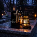 WIECZNY ZNICZ SOLARNY LED NA GRÓB MAMY TATY  MĘŻA ŻONY  BRATA  SIOSTRY