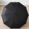 DUŻY PARASOL XXL SKŁADANY AUTOMAT PARASOLKA WODOODPORNA PLUVIA NOIR