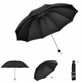 DUŻY PARASOL XXL SKŁADANY AUTOMAT PARASOLKA WODOODPORNA PLUVIA NOIR