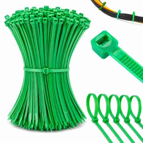 Opaski Zaciskowe Kablowe Trytytki 4,8x300 mm Zielone 30 szt SUPER MOCNE