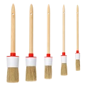 Pędzle okrągłe 5 sztuk 15 20 30 35 40mm zestaw malarski do drewna ścian
