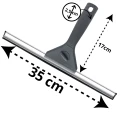 Ściągaczka do szyb okien 35 cm aluminiowa do kabin prysznicowych luster