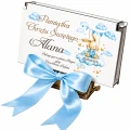 Pudełko na Pieniądze Chrzest Święty Personalizowany Prezent Pamiątka UV