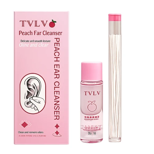 Zestaw do czyszczenia dziurek w uszach 60 nici + płyn 15 ml piercing