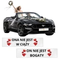 TABLICE ŚLUBNE MŁODA ŚLUB OZDOBA AUTA  Z IMIONAMI NADRUK UV NA REJESTRACJĘ