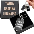BRELOK FIRMOWY Z LOGO GRAWEREM W PUDEŁKU PREZENT DLA PRACOWNIKA KLIENTA B2B