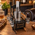 Prezent na Urodziny Emeryture Fotel Bujany na Alkohol Kieliszki GRAWER