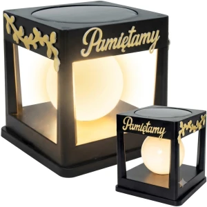 Znicz solarny LED wieczny lampion NA GRÓB statuetka CMENTARZ ŚWIECZKA SOLAR