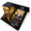 ZNICZ SOLARNY ZE ZDJĘCIEM dekoracja na grób podstawka na Cmentarz SOLAR
