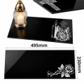 Podstawka Pod Znicze Podkładka na grób 49,5 x 23 cm Czarna Duża Grawerowana