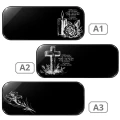Podstawka Pod Znicze Podkładka na grób 30 x 14 cm Czarna Duża Grawerowana