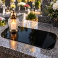 Podstawka pod Znicze na Grób Czarna Duża akryl 30x14 cm Antypoślizgowa