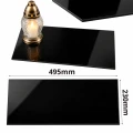Podstawka pod Znicze na Grób Czarna Aluminiowa Duża 49,5 x 23 cm połysk