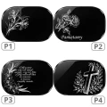Podstawka Pod Znicz Podkładka Czarna Znicze na grób 15 x 10 cm Grawerowana
