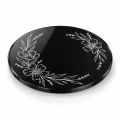 Podstawka Pod Znicz Podkładka Czarna Znicze na grób 15 x 15 cm Grawerowana