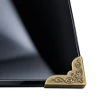 Podstawka pod Znicze na Grób Aluminiowa Czarna 49,5x23 cm Połysk Narożniki