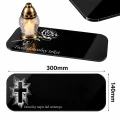 Podstawka pod Znicze na Grób 30x14 cm Czarna Grawer Napis Personalizowana