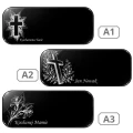 Podstawka pod Znicze na Grób 30x14 cm Czarna Grawer Napis Personalizowana