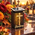 GRA-063-SMF-12LED   Znicz solarny na grób LED z krzyżem Pamiętamy lampion cmentarny (2).png