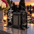 ZNICZ DLA BABCI SOLARNY LED na grób LAMPKA SOLARNA Na Cmentarz Lampion