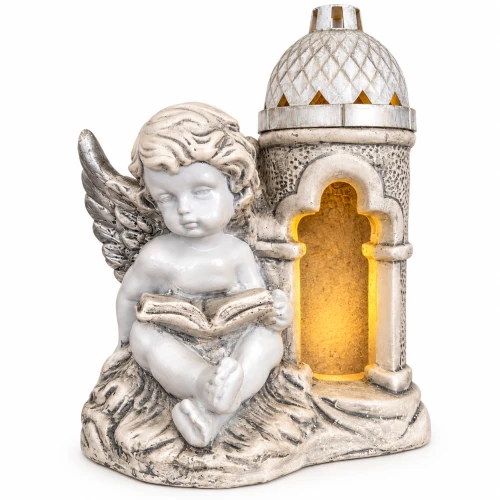 ANIOL-Z26-ANT   ZNICZ ANIOŁ XXL na GRÓB lampion CMENTARZ nagrobny duży 32cm z aniołkiem (3).png