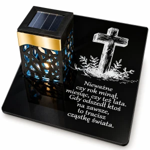 ZNICZ Solarny LED NA CMENTARZ GRÓB lampka nagrobna lampion dedykacja