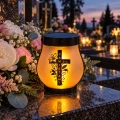 UV-178-W1   Znicz solarny LED na grób lampion z różą i krzyżem ciepłe światło PAMIĘTMY (9).png