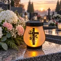 UV-178-W1   Znicz solarny LED na grób lampion z różą i krzyżem ciepłe światło PAMIĘTMY (5).png