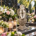 znicz DUŻY ANIOŁ figurka gipsowa Dekoracja na grób POSĄG OBELISK 42CM - 1   (10).png
