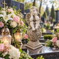znicz DUŻY ANIOŁ figurka gipsowa Dekoracja na grób POSĄG OBELISK 42CM - 1   (9).png