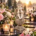 znicz DUŻY ANIOŁ figurka gipsowa Dekoracja na grób POSĄG OBELISK 42CM - 1   (3).png
