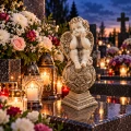 znicz DUŻY ANIOŁ figurka gipsowa Dekoracja na grób POSĄG OBELISK 42CM - 1   (4).png