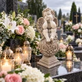 znicz DUŻY ANIOŁ figurka gipsowa Dekoracja na grób POSĄG OBELISK 42CM - 1   (1).png