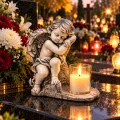 PODEST-O1-G-ŚWIEC Znicz solarny LED z aniołem na grób duży śpiący aniołek figura 32 cm Swieczka(8).png