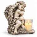 PODEST-O1-G-ŚWIEC Znicz solarny LED z aniołem na grób duży śpiący aniołek figura 32 cm Swieczka(3).png
