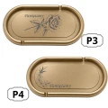 Podstawka pod Znicze Złota 32 cm Tacka na Pomnik Grawerowana Wzór do Wyboru