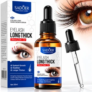 Serum do Rzęs i Brwi 30ml Odżywka Olejek Rycynowy na Gęste Rzęsy